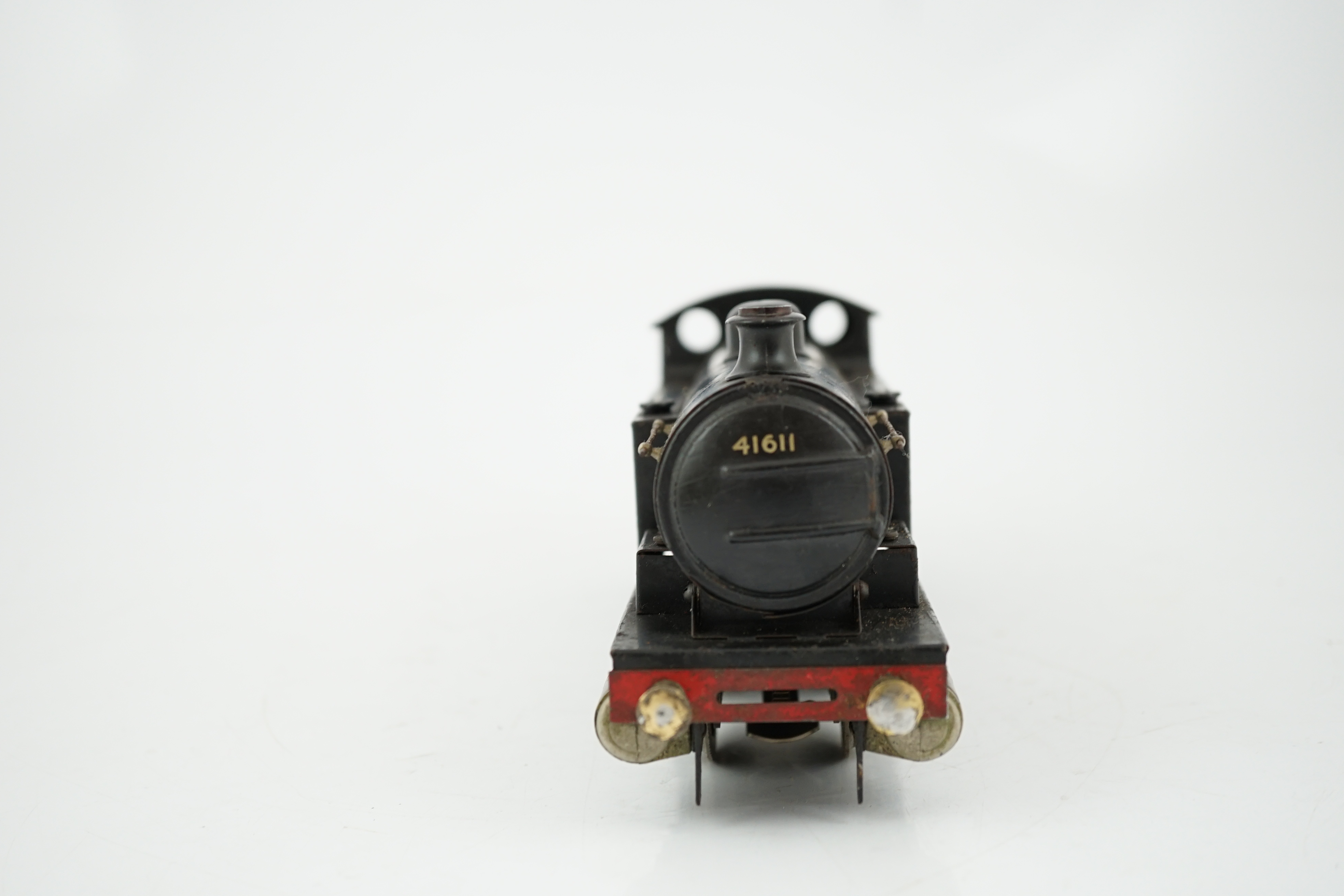 A Bassett-Lowke 0 gauge BR 0-6-0T locomotive for 3-rail running, in lined black livery, 41611